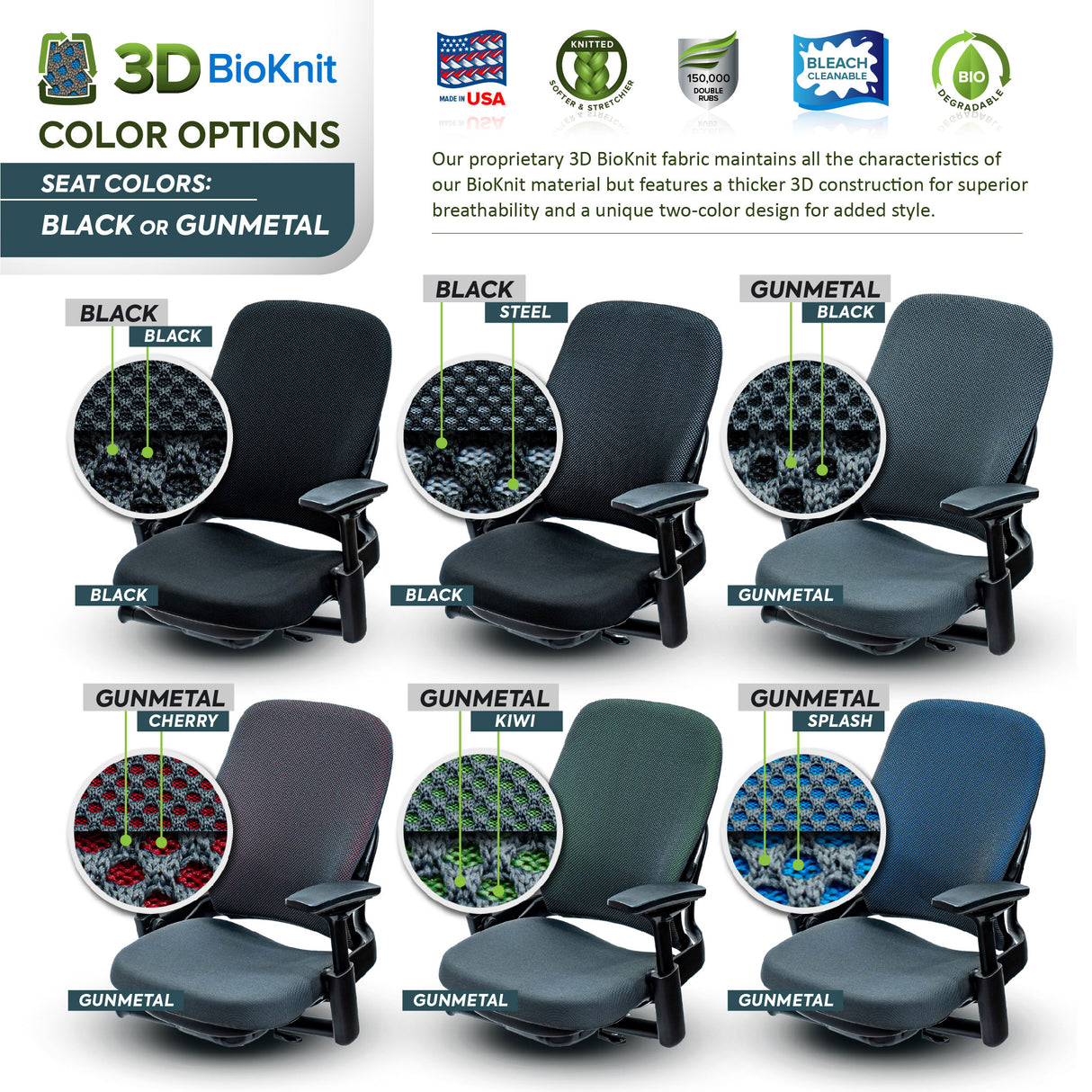 Steelcase Amia Ergonomic Office Chair - Height Only Arms - Remanufactured by Crandall