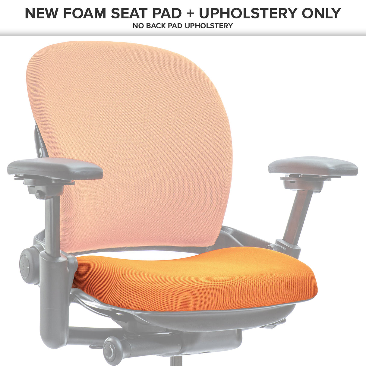 Steelcase Leap V1 (Seat Only) Upholstery Service + New Foam Seat Pad