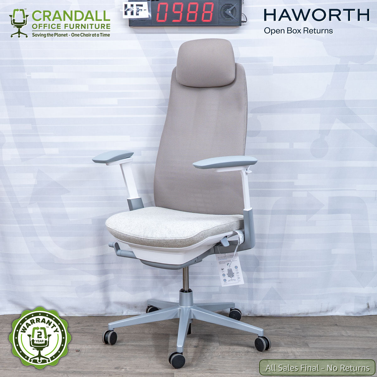 HF-0988 - Haworth Open Box Returns Fern with Headrest