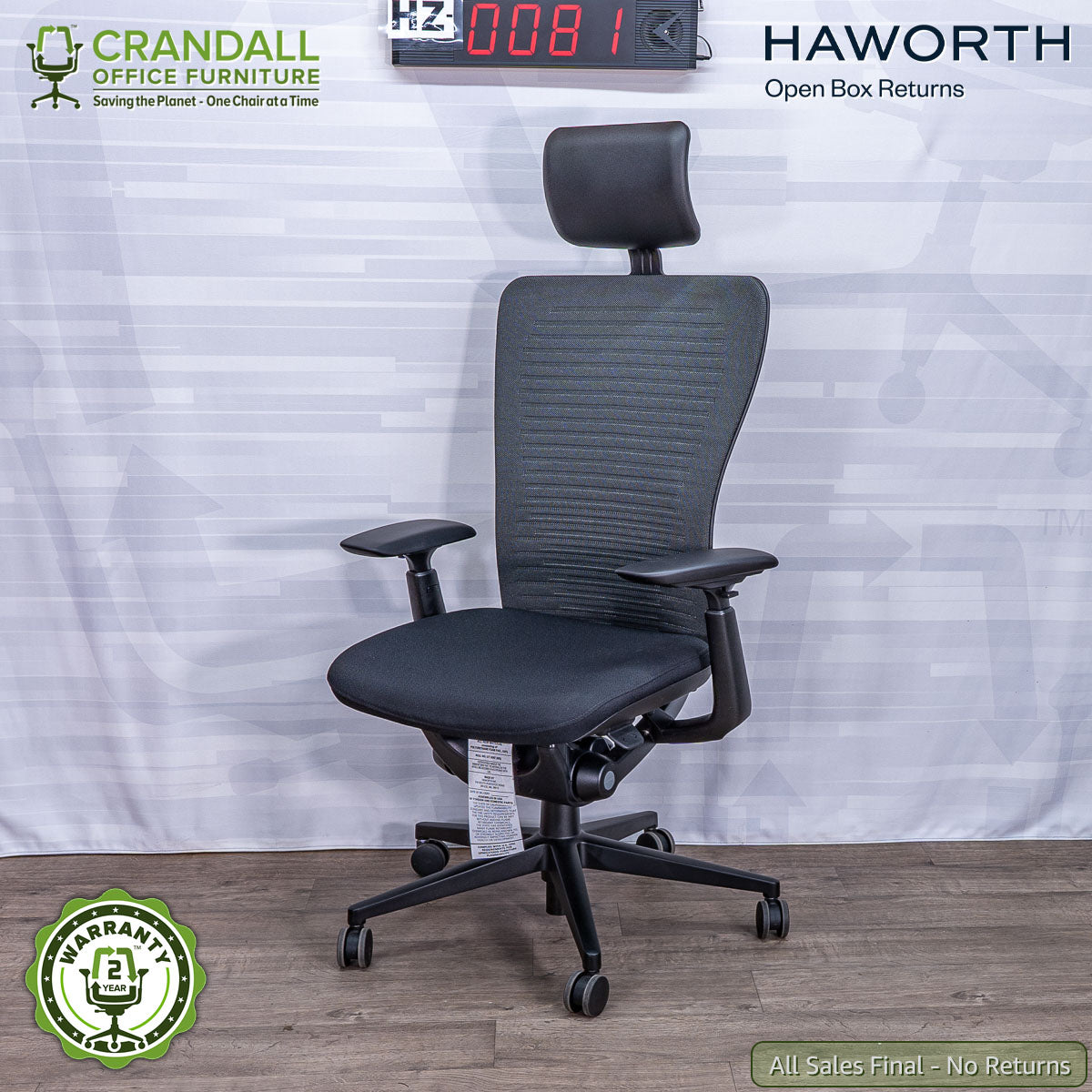 HZ-0081 - Haworth Open Box Returns Zody with Headrest