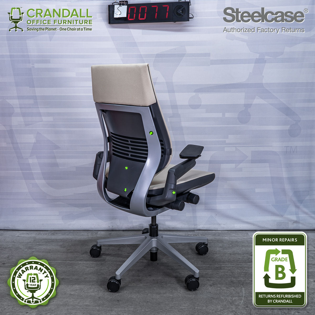 S-0077 - Steelcase Gesture - Grade B **CLOSEOUT - NO RETURNS**