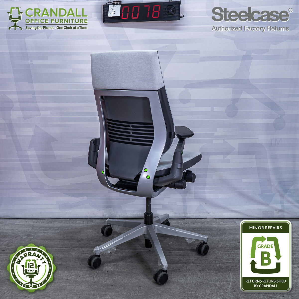 S-0078 - Steelcase Gesture - Grade B **CLOSEOUT - NO RETURNS**