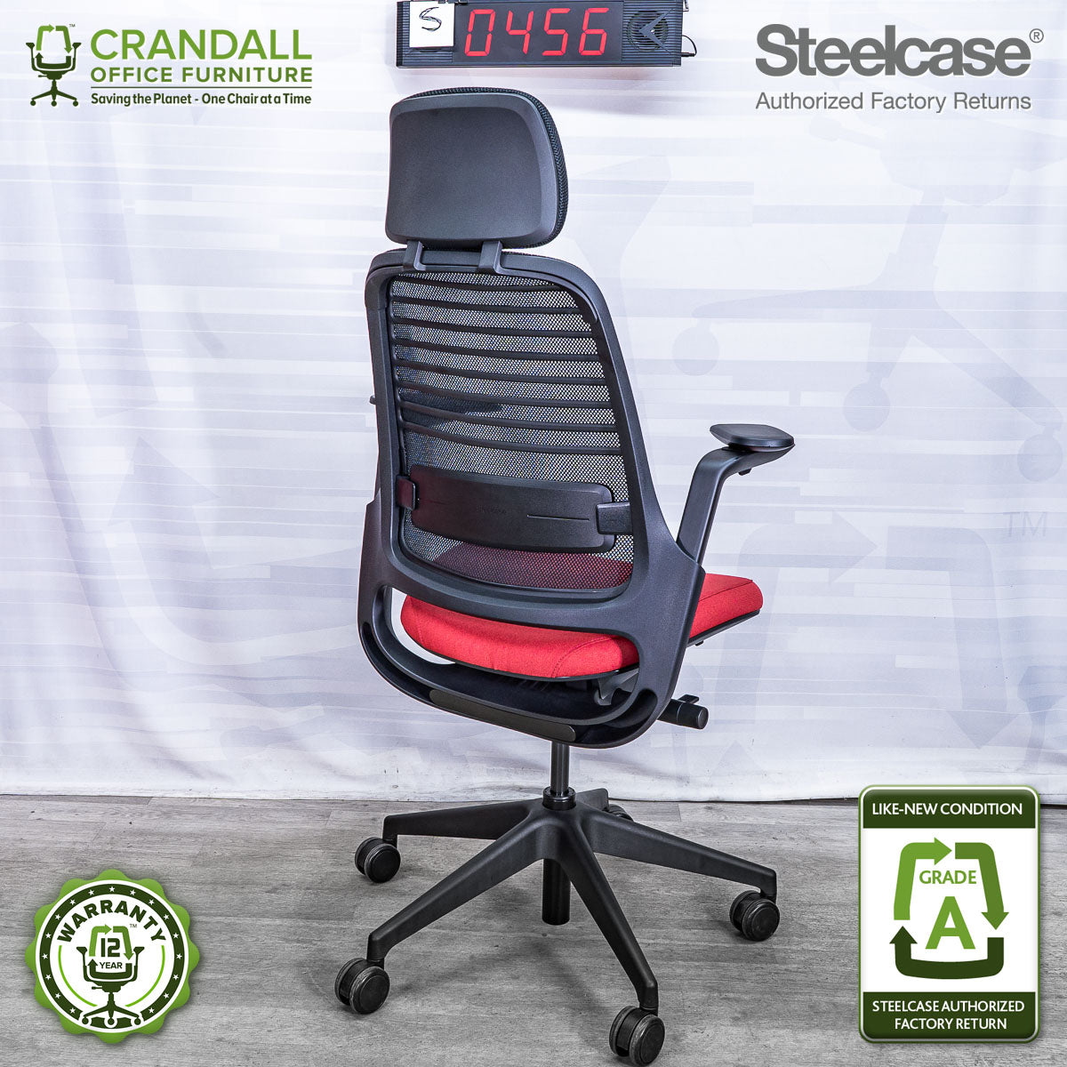S-0456 - Steelcase Series 1 with Headrest - Grade A
