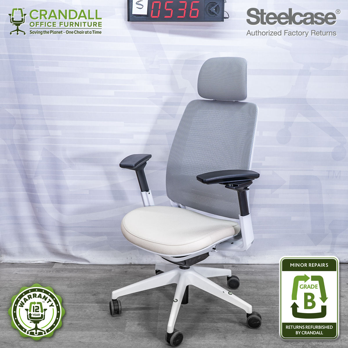 S-0536 - Steelcase Series 2 with Headrest - Grade B