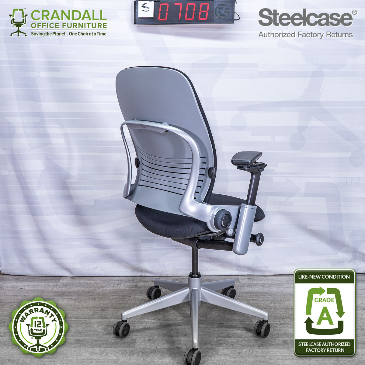 S-0708 - Steelcase V2 Leap - Grade A