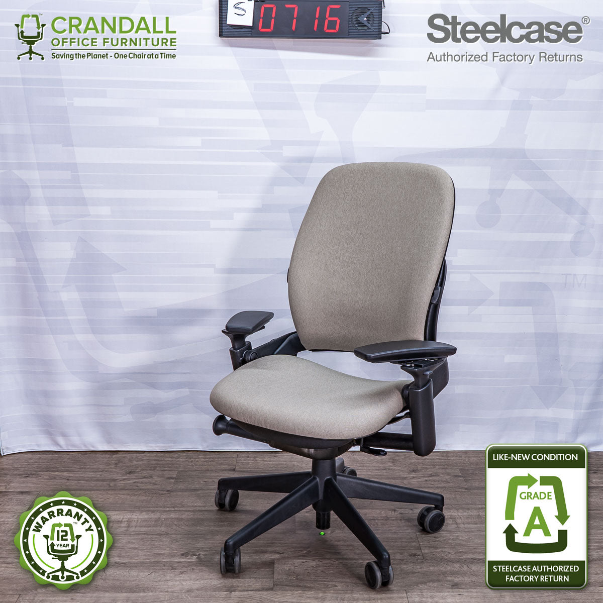 S-0716 - Steelcase V2 Leap - Grade A