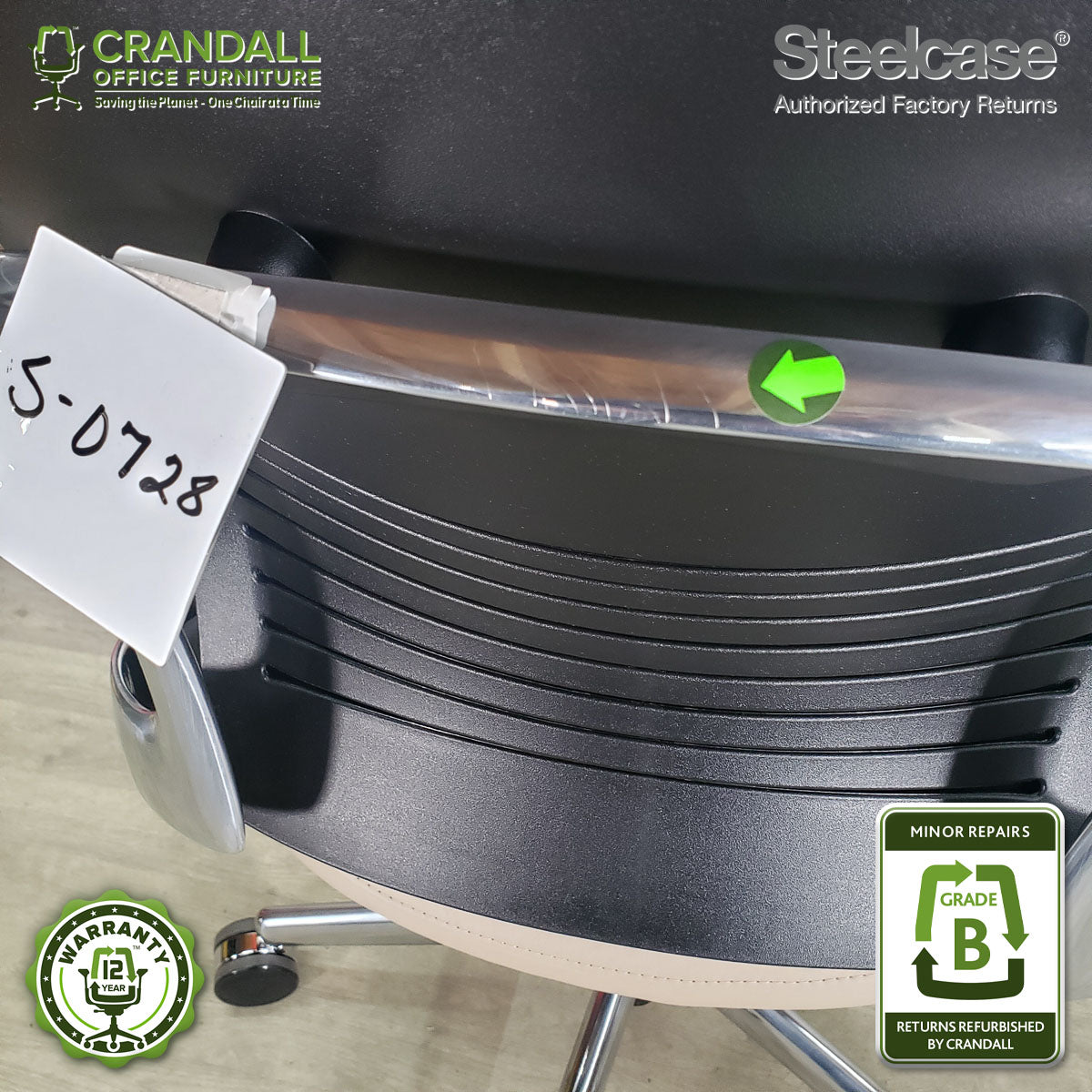 S-0728 - Steelcase V2 Leap - Grade B