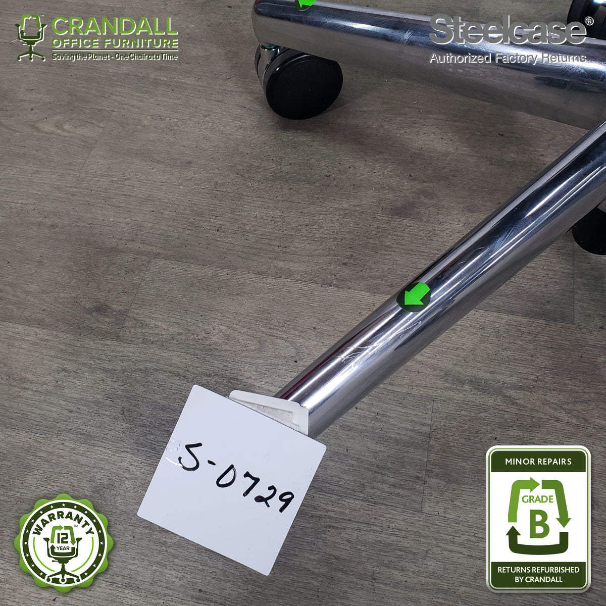 S-0729 - Steelcase V2 Leap - Grade B