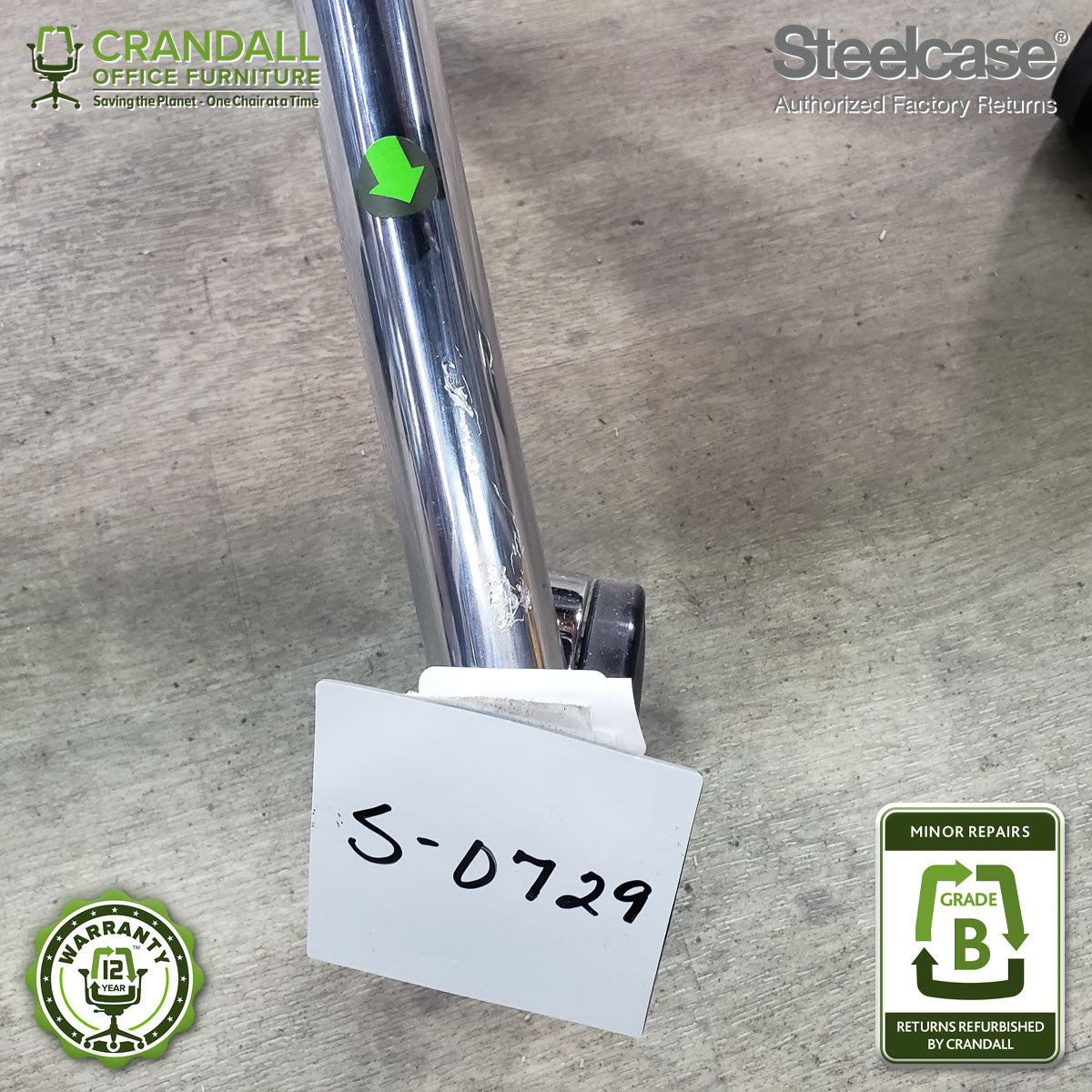 S-0729 - Steelcase V2 Leap - Grade B