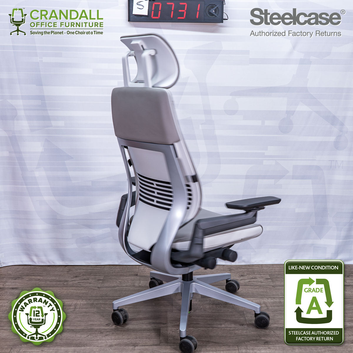 S-0731 - Steelcase Gesture with Headrest - Grade A