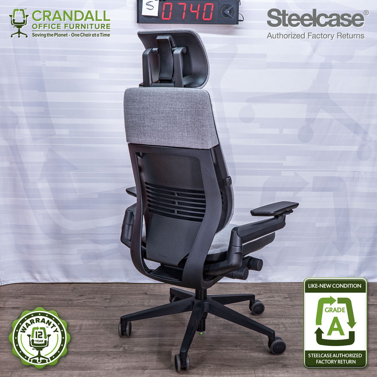S-0740 - Steelcase Gesture with Headrest - Grade A