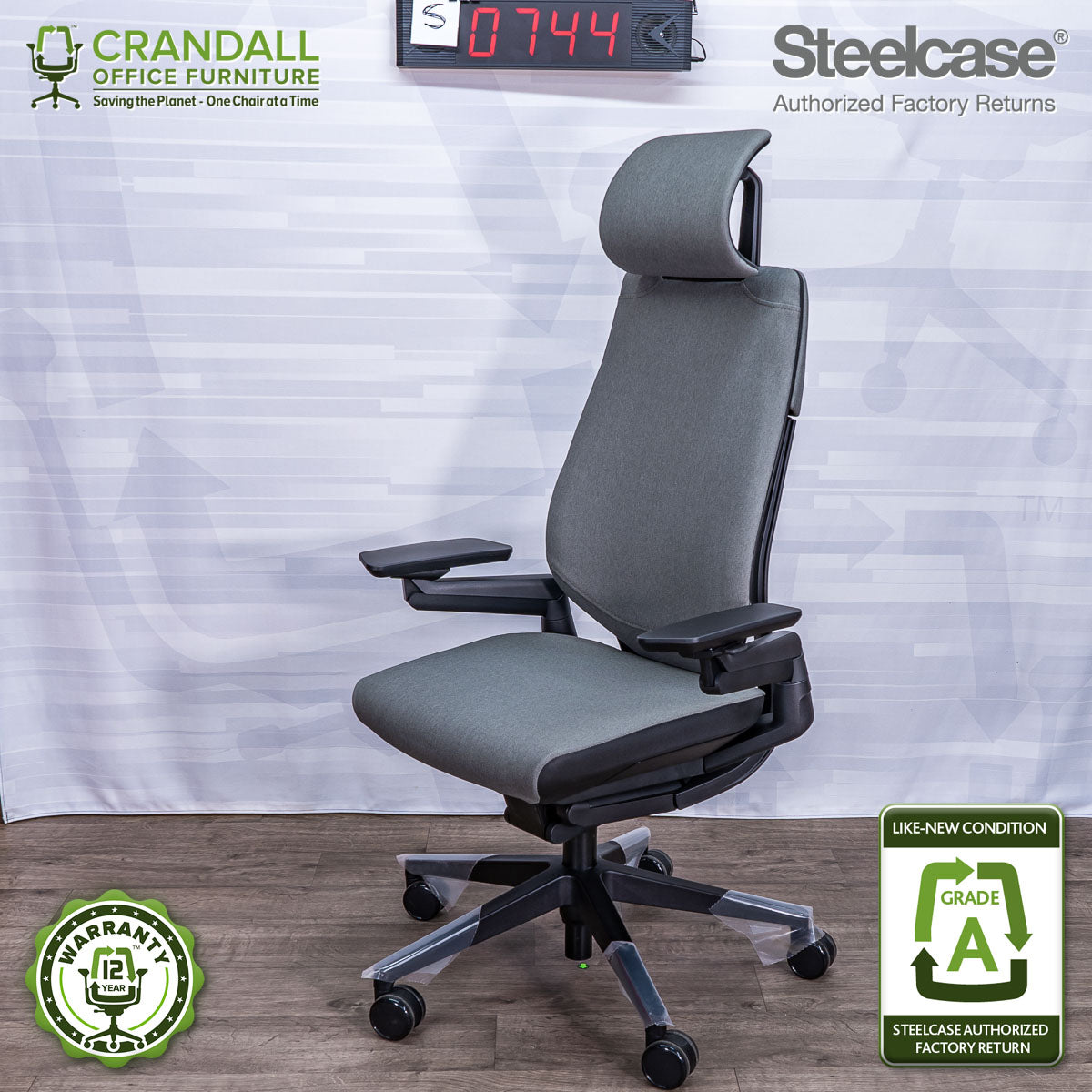 S-0744 - Steelcase Gesture with Headrest - Grade A