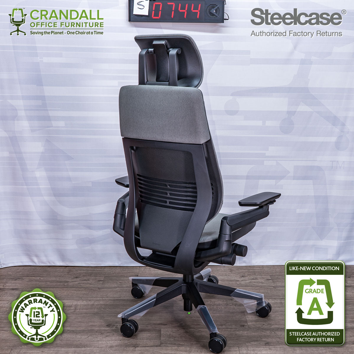 S-0744 - Steelcase Gesture with Headrest - Grade A