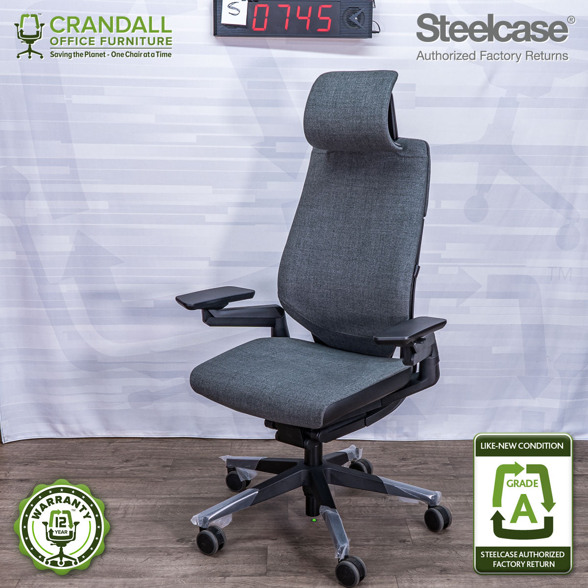 S-0745 - Steelcase Gesture with Headrest - Grade A