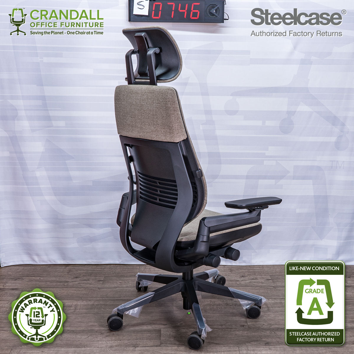 S-0746 - Steelcase Gesture with Headrest - Grade A
