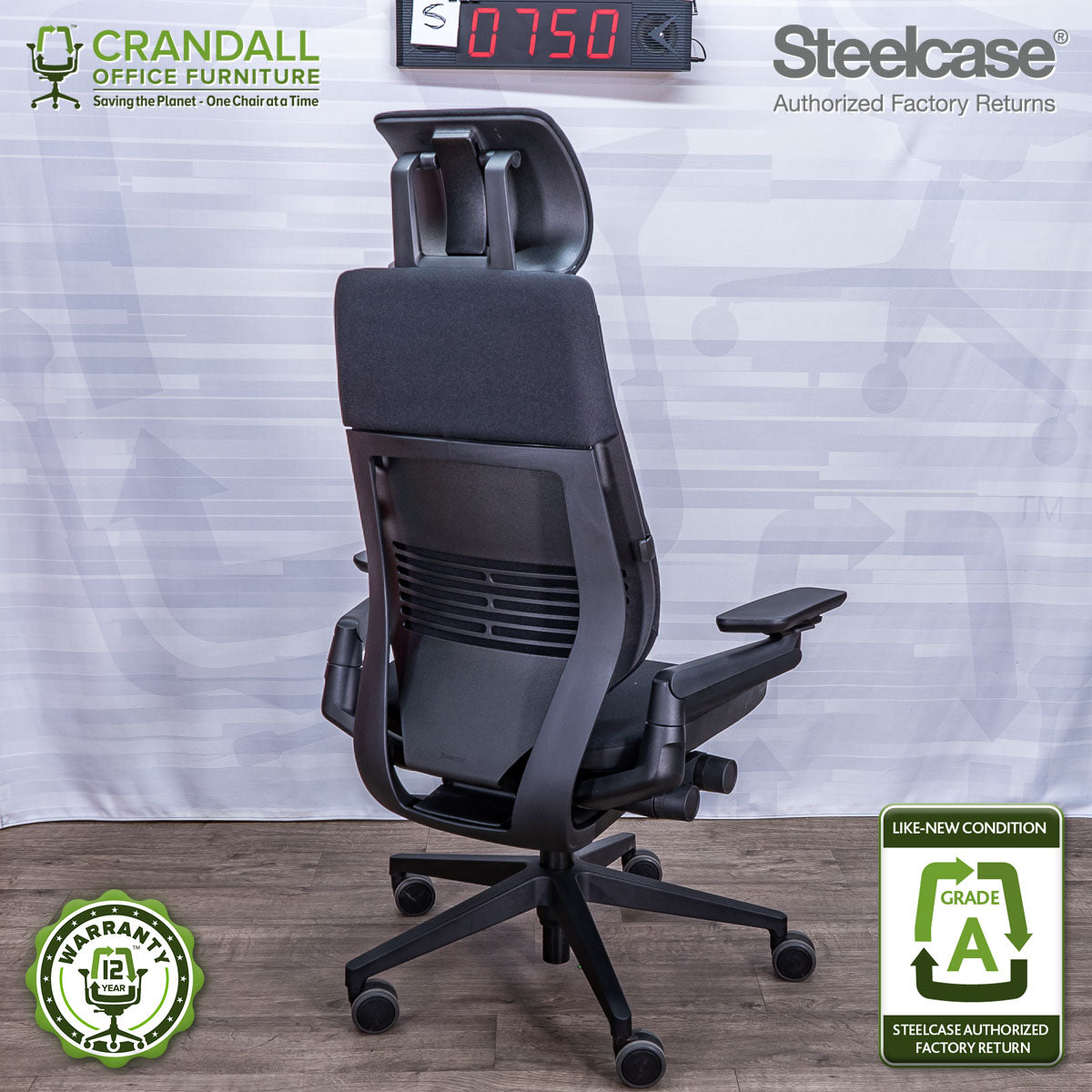S-0750 - Steelcase Gesture with Headrest - Grade A