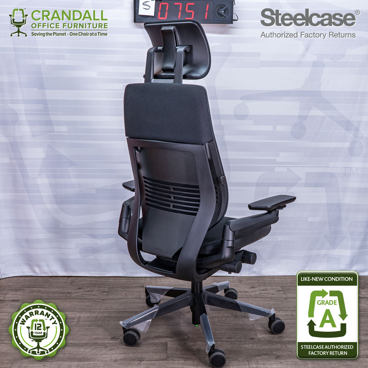 S-0751 - Steelcase Gesture with Headrest - Grade A