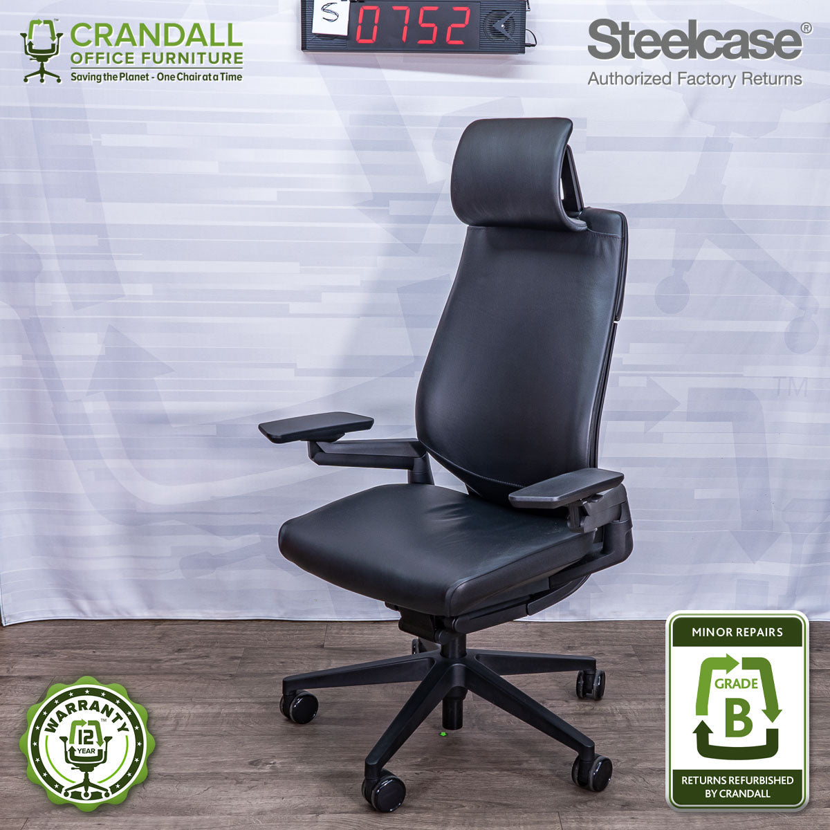 S-0752 - Steelcase Gesture with Headrest - Grade B
