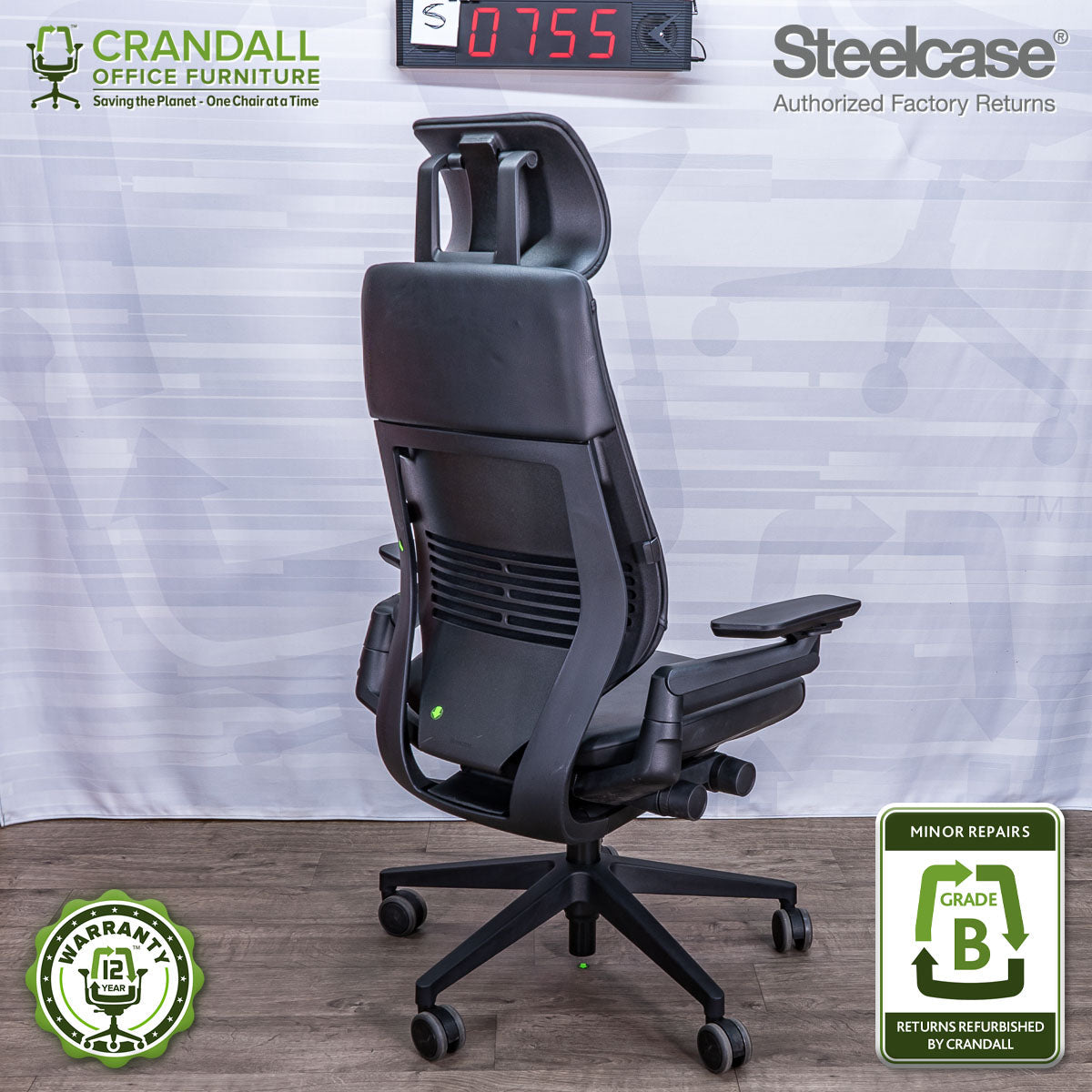 S-0755 - Steelcase Gesture with Headrest - Grade B