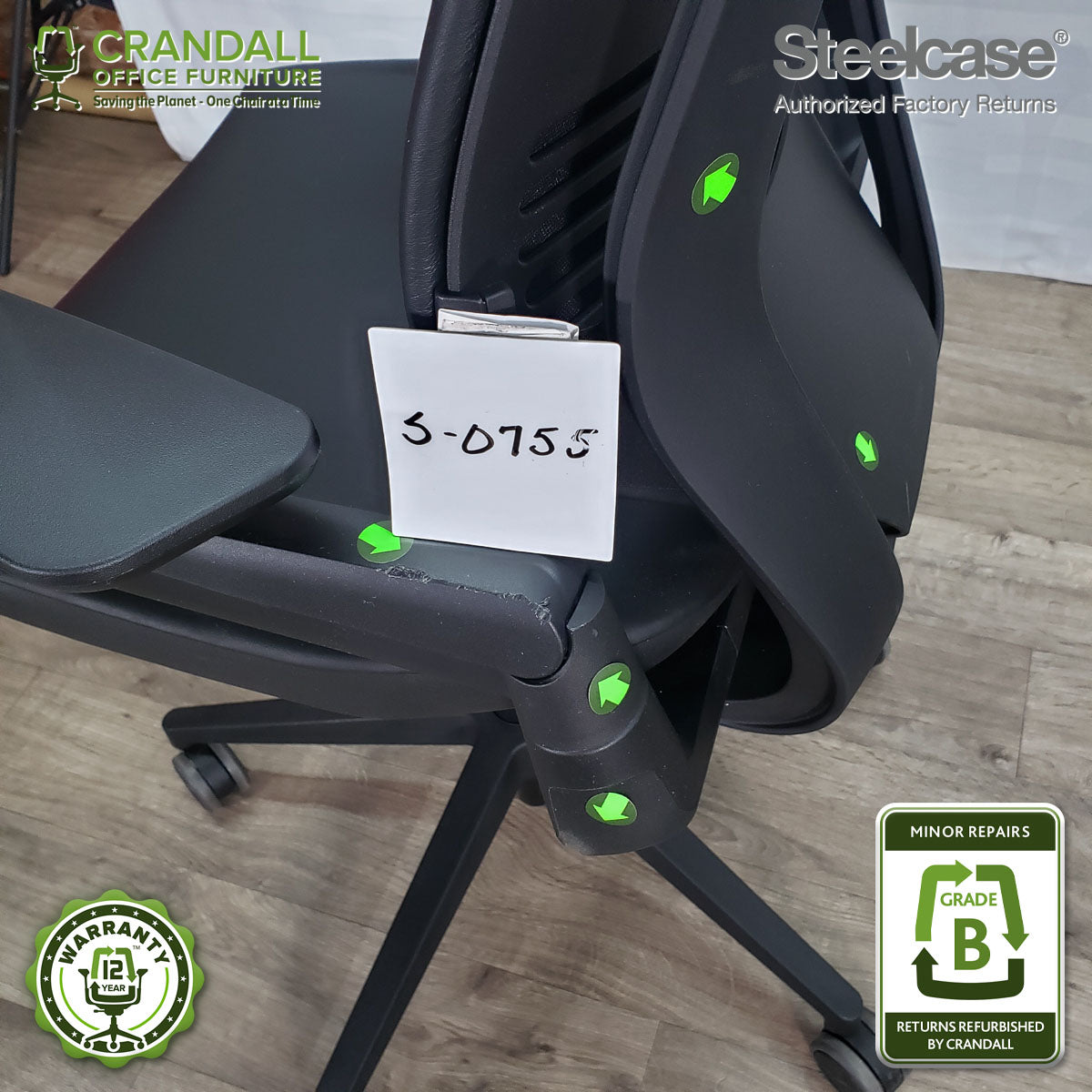 S-0755 - Steelcase Gesture with Headrest - Grade B