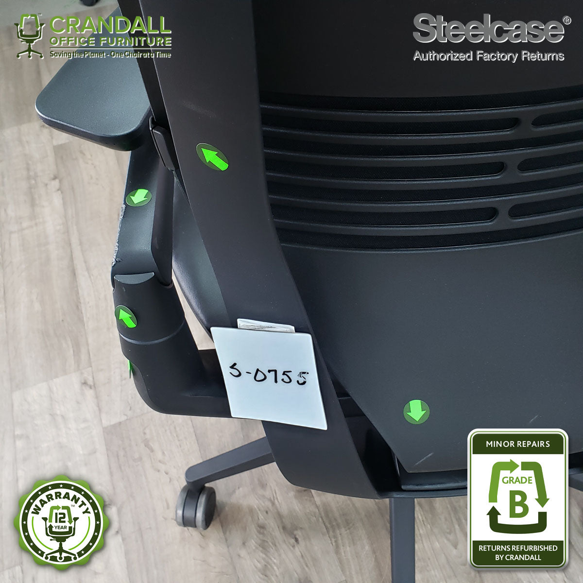 S-0755 - Steelcase Gesture with Headrest - Grade B