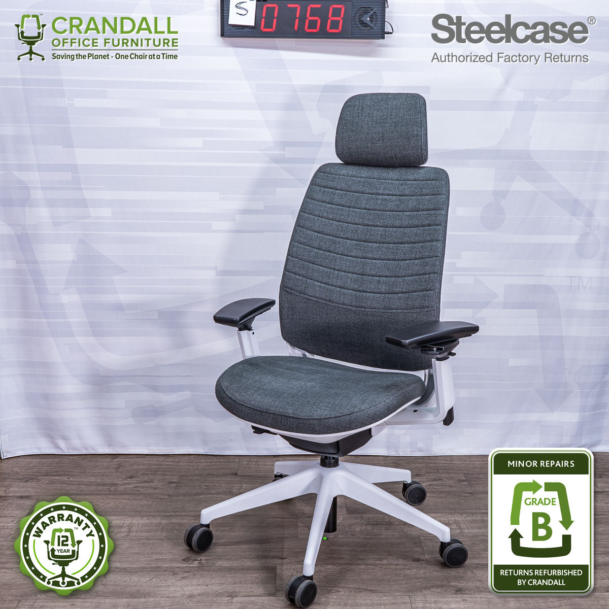 S-0768 - Steelcase Series 2 with Headrest - Grade B