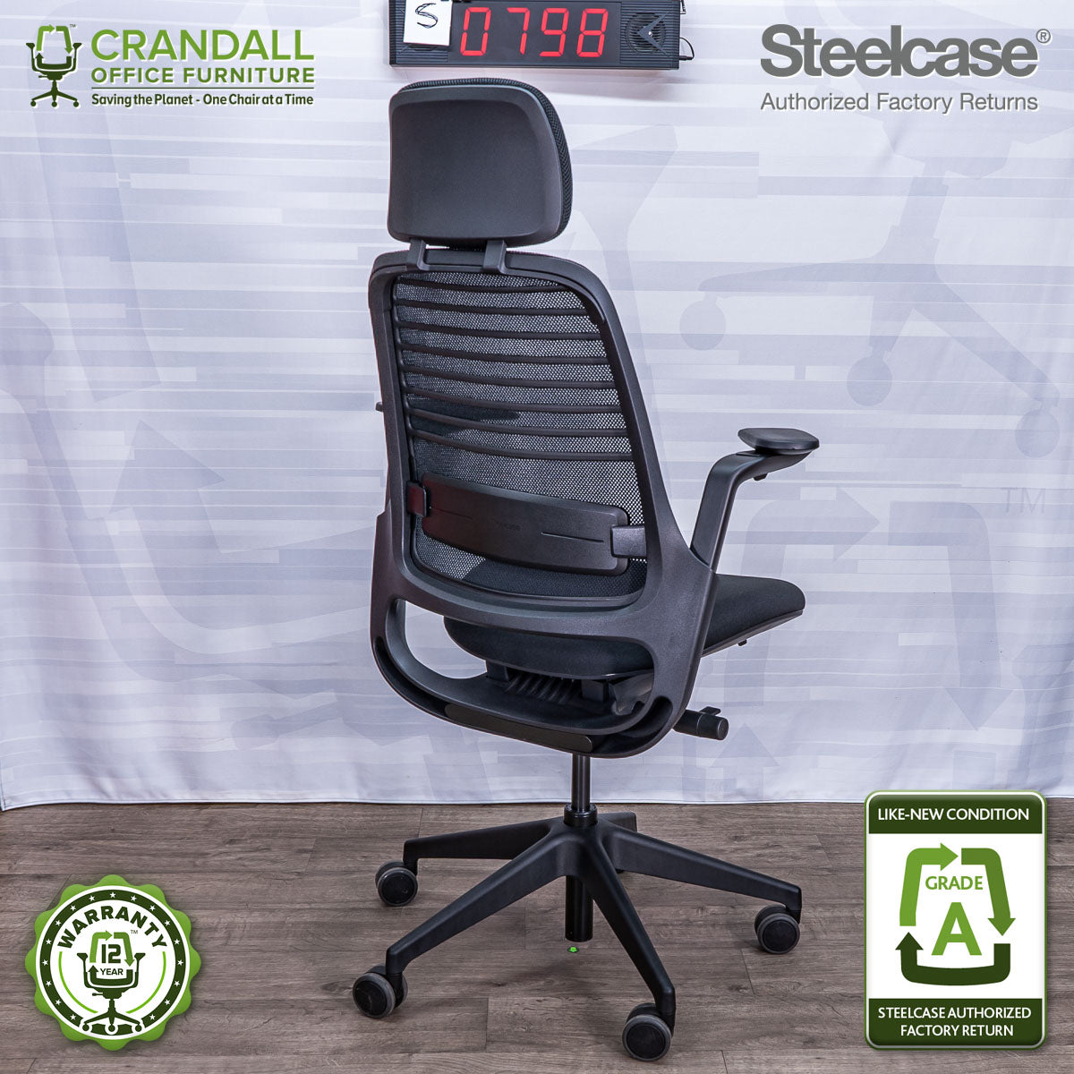 S-0798 - Steelcase Series 1 with Headrest - Grade A
