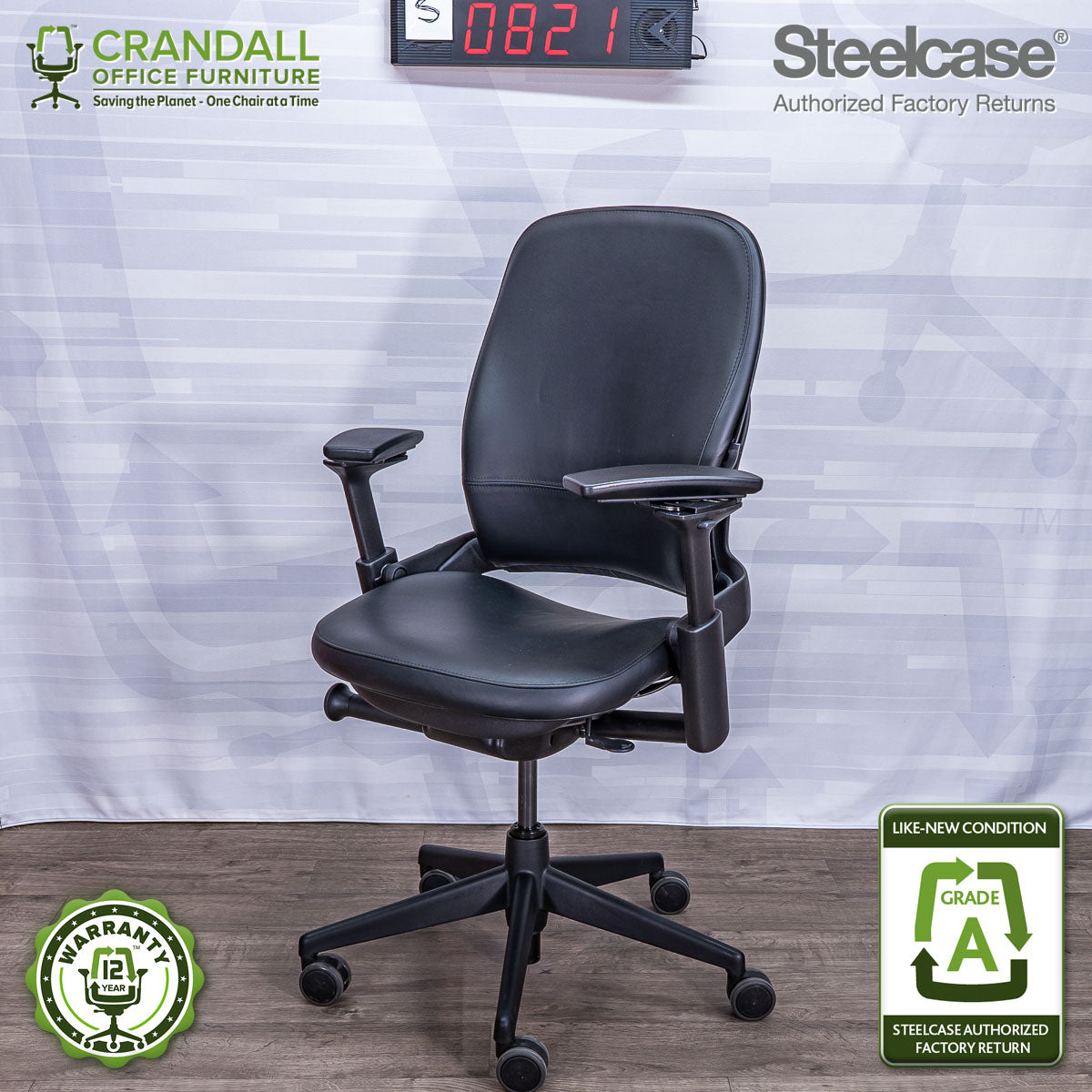S-0821 - Steelcase V2 Leap - Grade A
