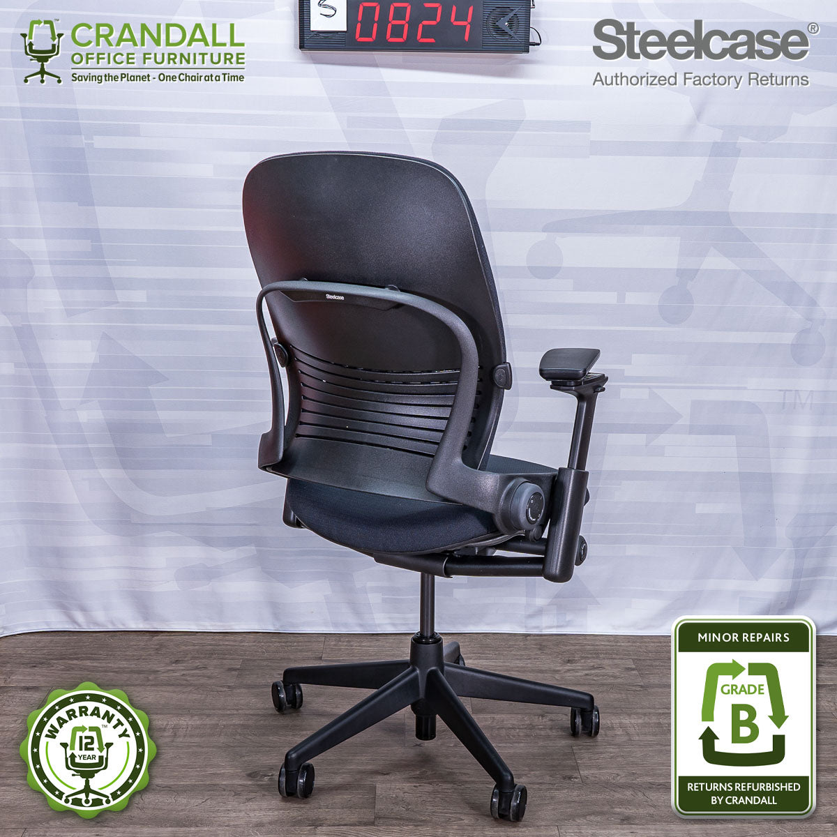 S-0824 - Steelcase V2 Leap - Grade A