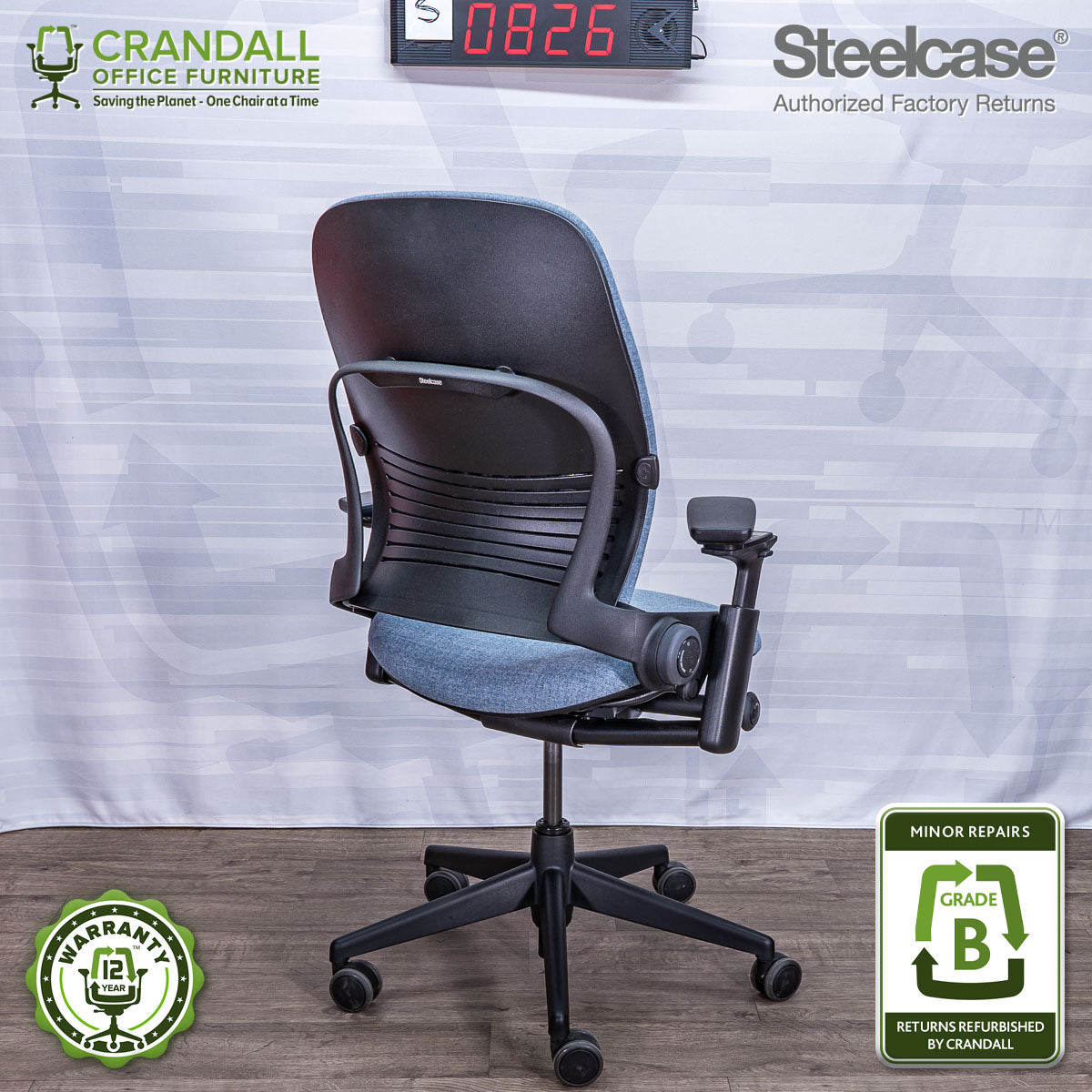 S-0826 - Steelcase V2 Leap - Grade A