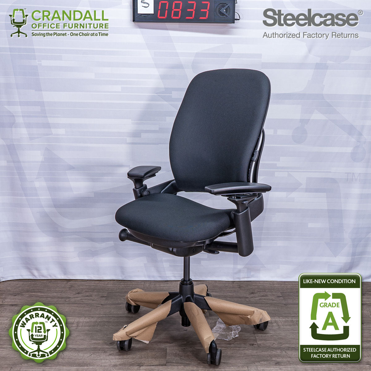 S-0833 - Steelcase V2 Leap - Grade A