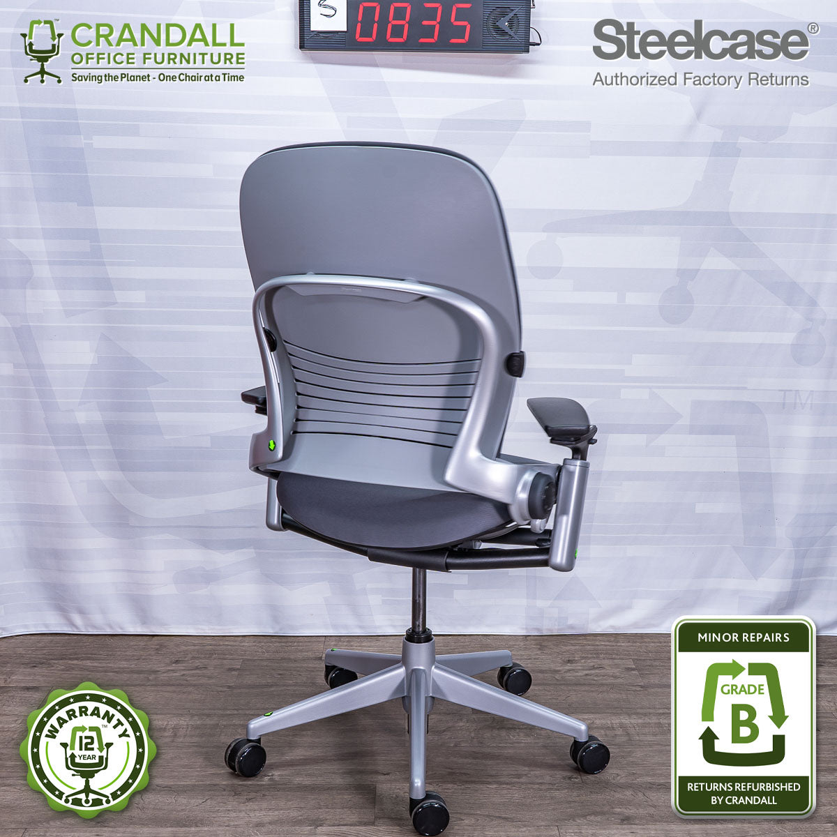 S-0835 - Steelcase V2 Leap - Grade B