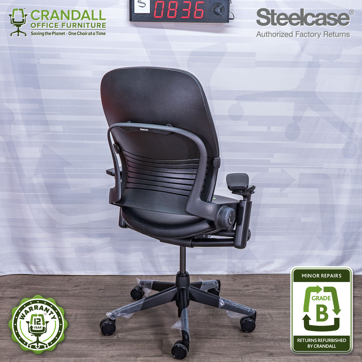S-0836 - Steelcase V2 Leap - Grade B
