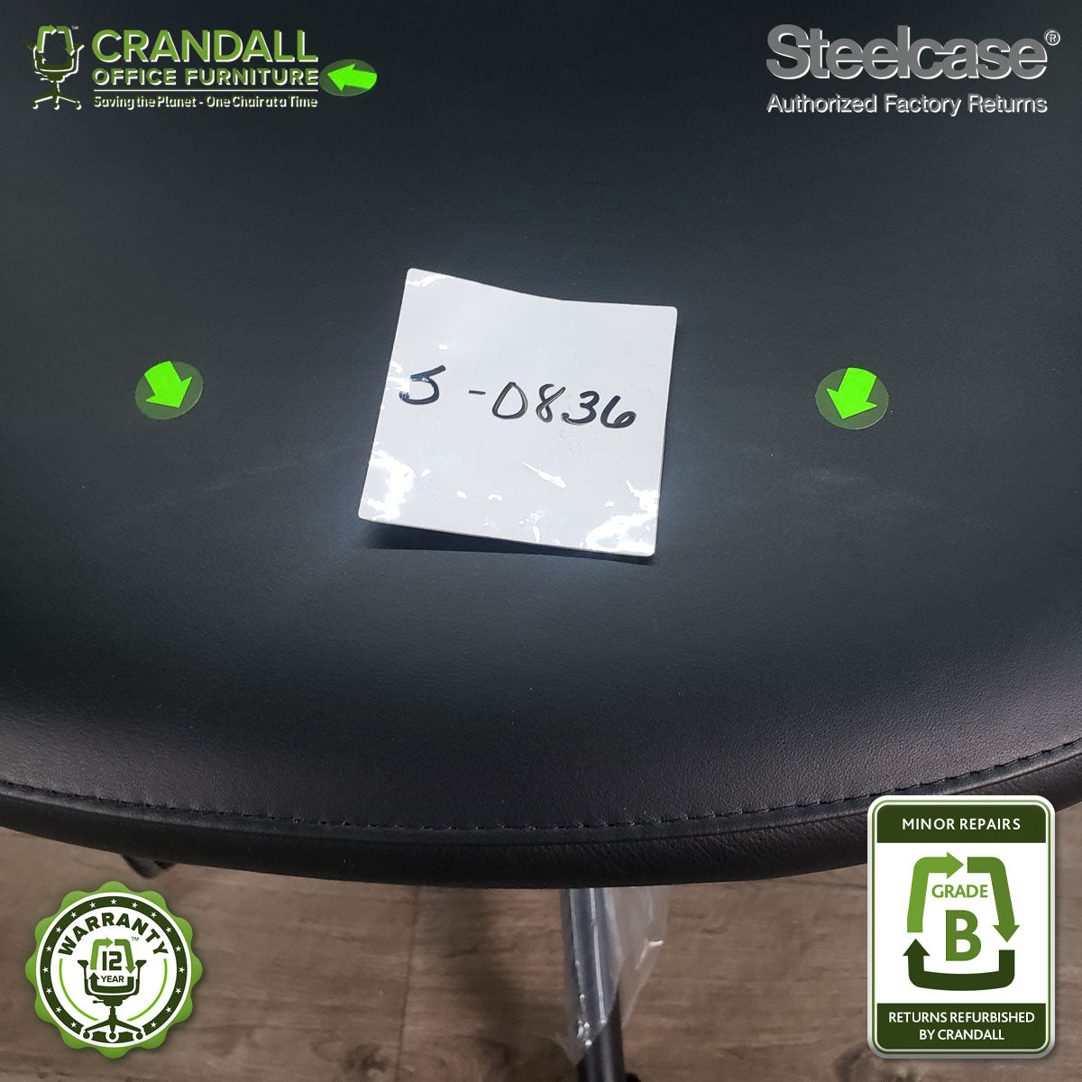 S-0836 - Steelcase V2 Leap - Grade B