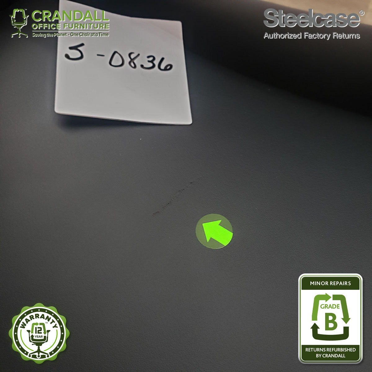 S-0836 - Steelcase V2 Leap - Grade B