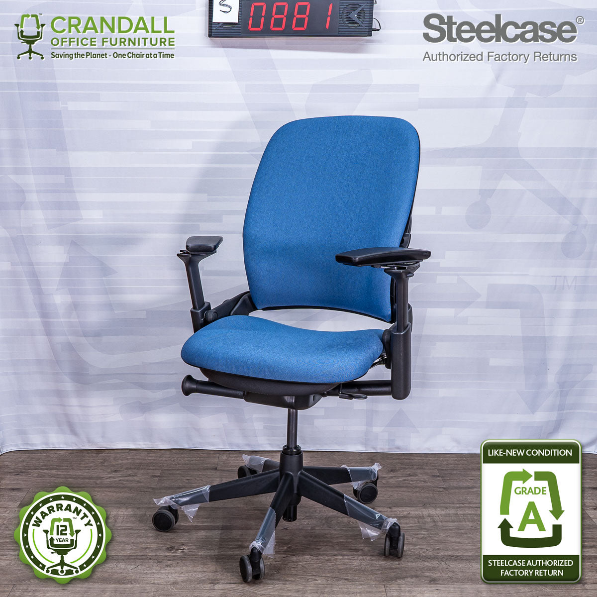 S-0881 - Steelcase V2 Leap - Grade A