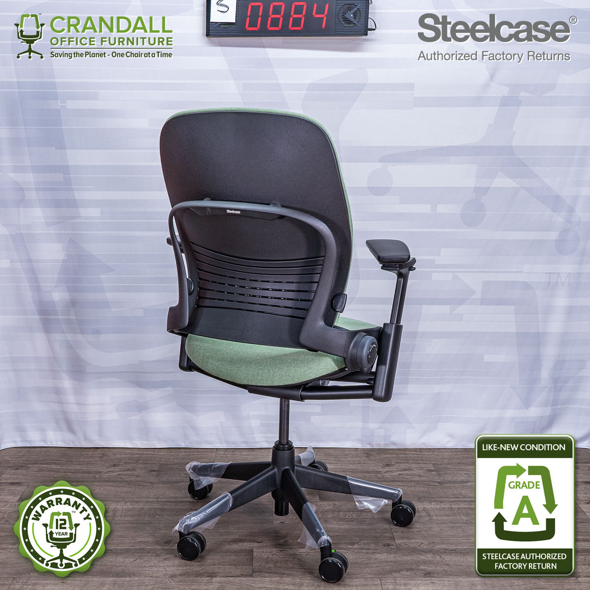 S-0884 - Steelcase V2 Leap - Grade A