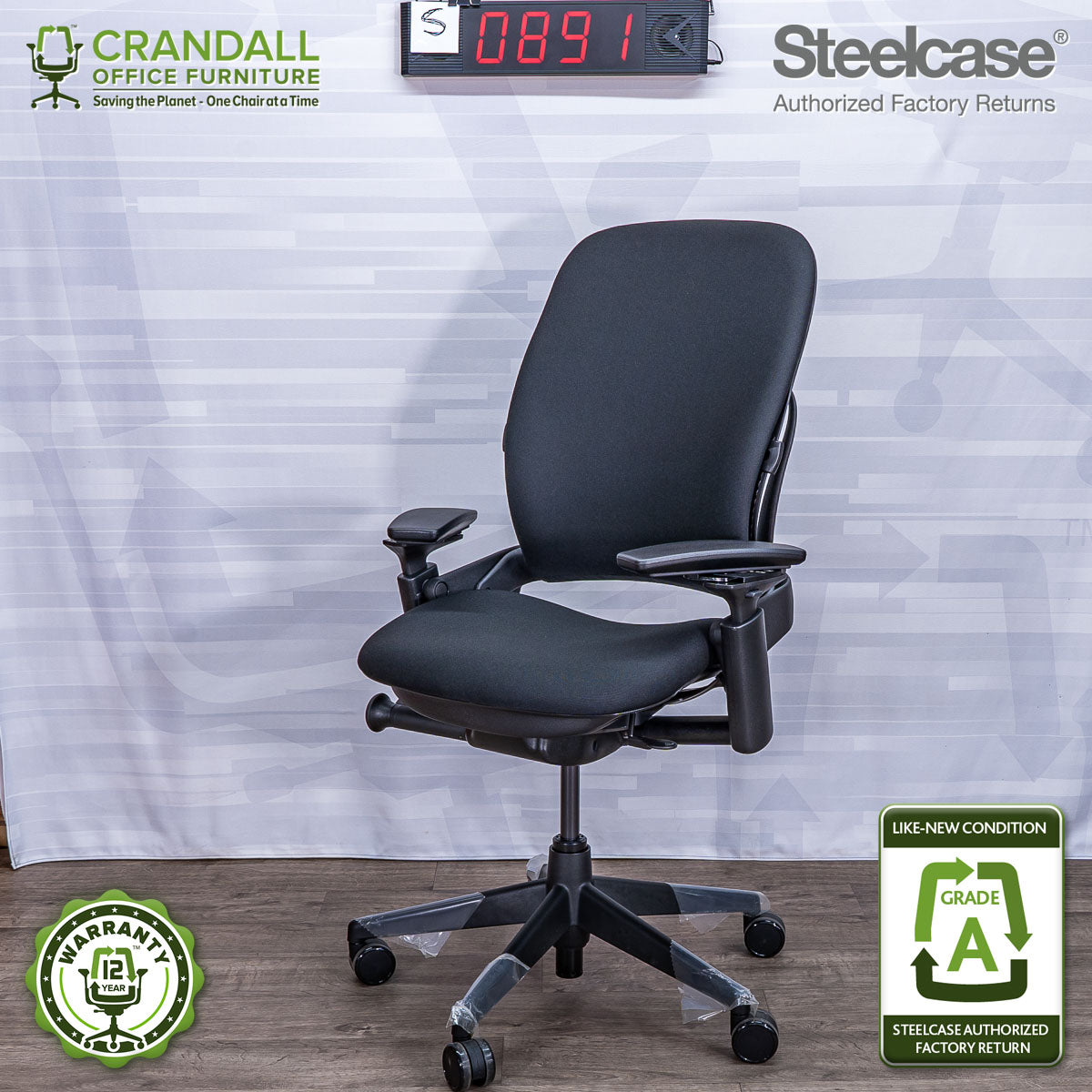 S-0891 - Steelcase V2 Leap - Grade A
