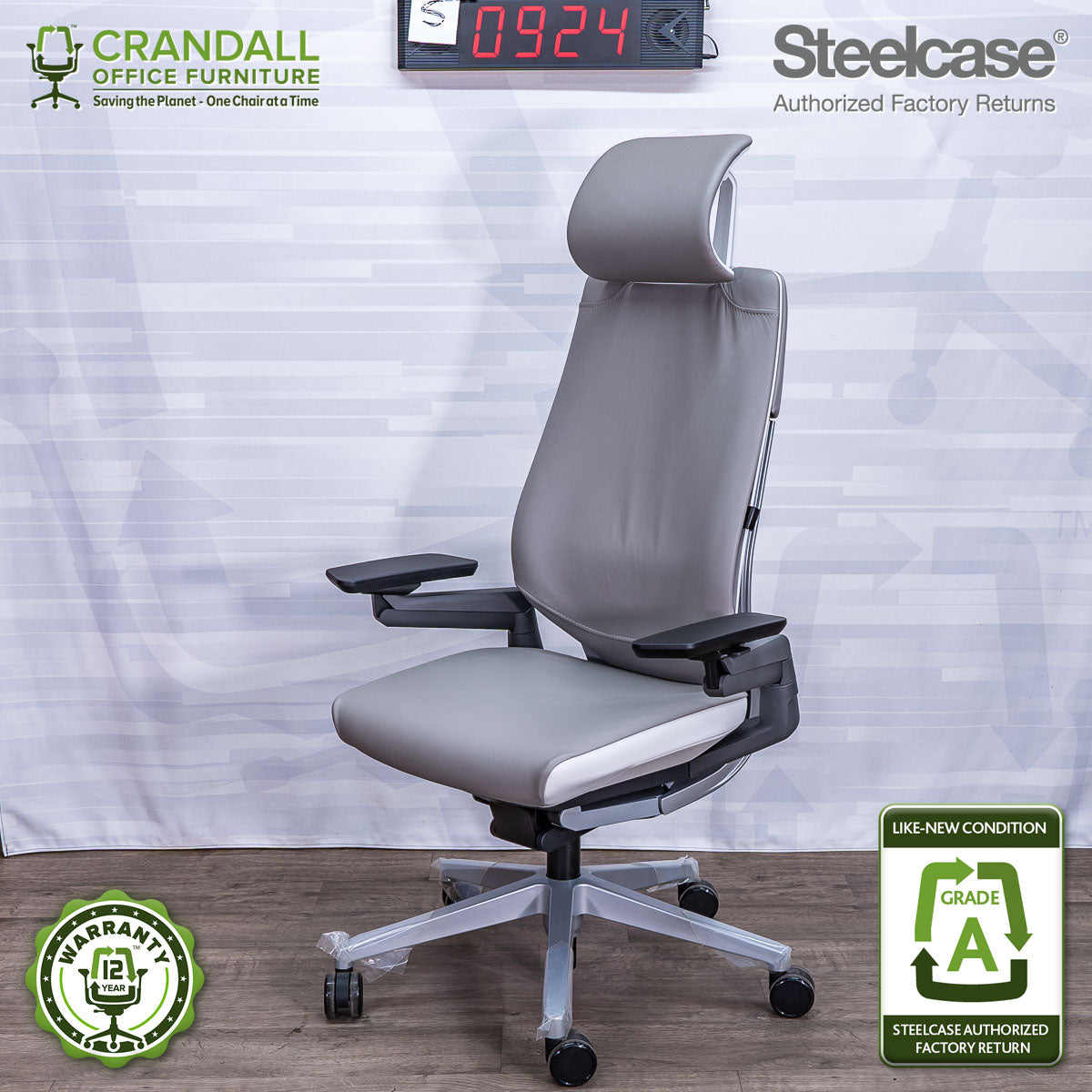 S-0924 - Steelcase Gesture with Headrest - Grade A