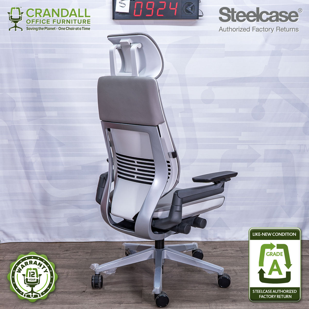 S-0924 - Steelcase Gesture with Headrest - Grade A