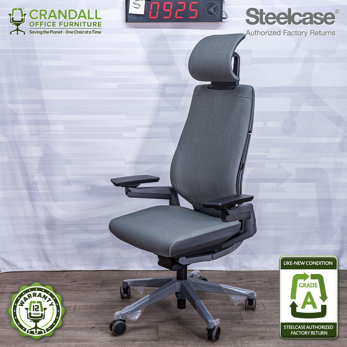 S-0925 - Steelcase Gesture with Headrest - Grade A