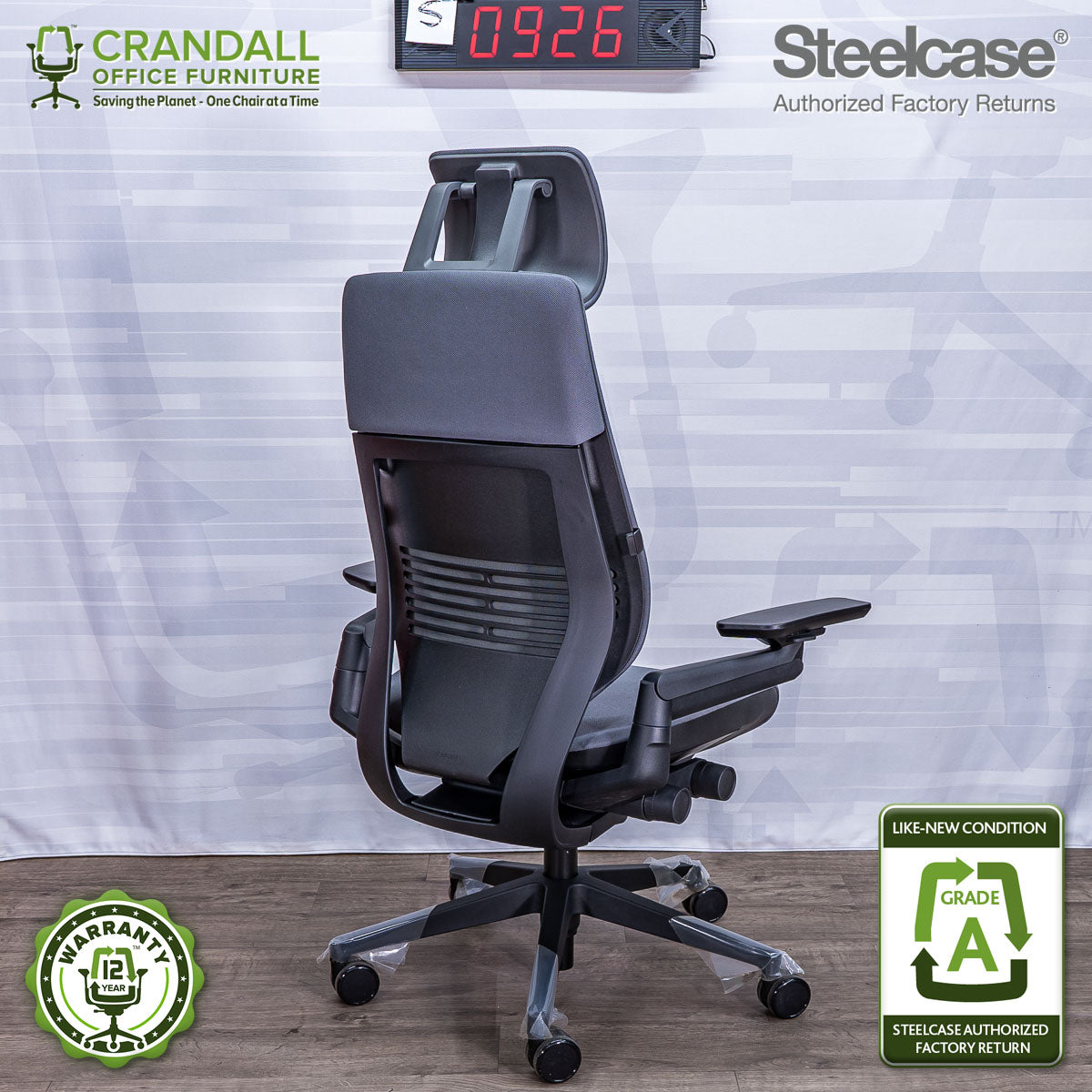 S-0926 - Steelcase Gesture with Headrest - Grade A