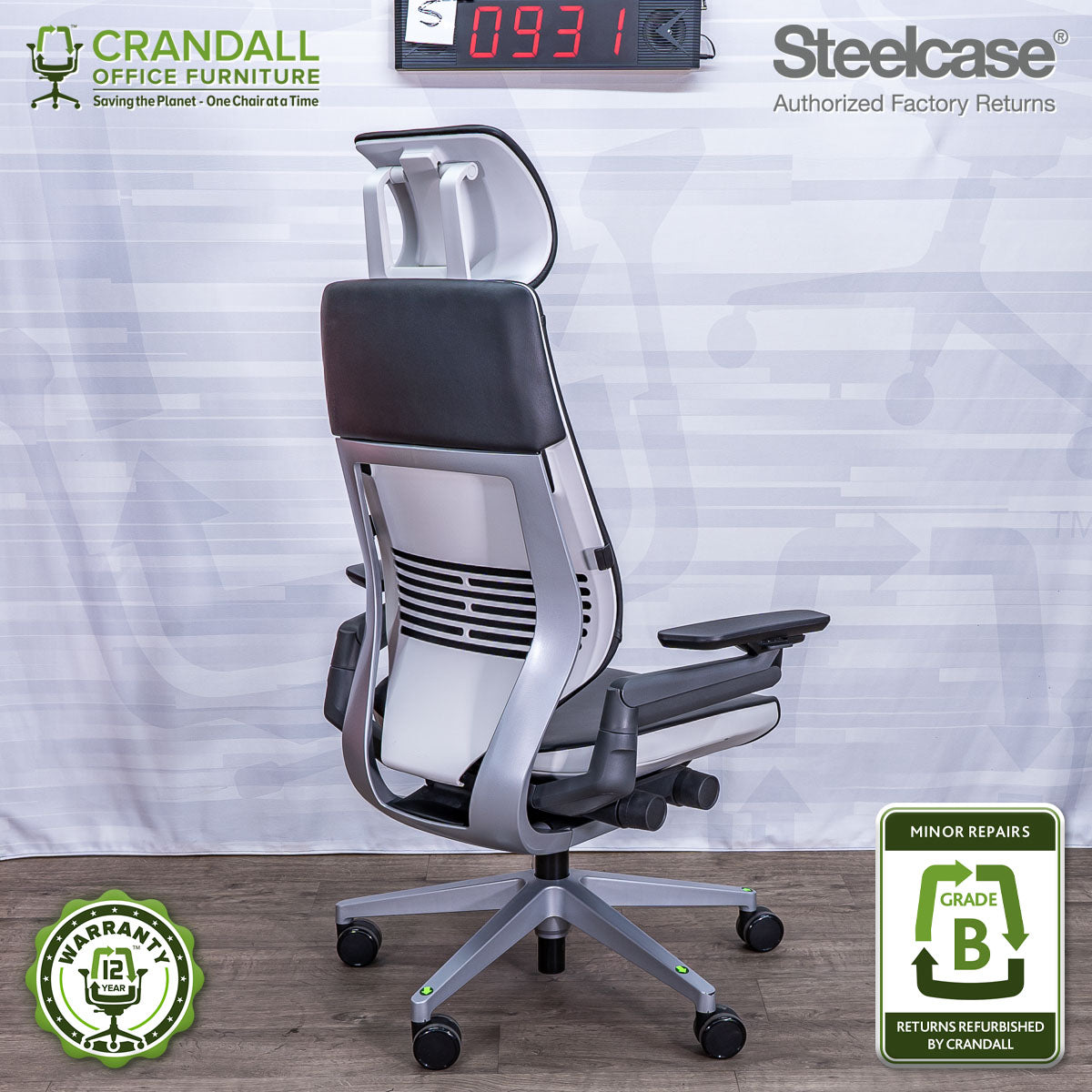 S-0931 - Steelcase Gesture with Headrest - Grade B