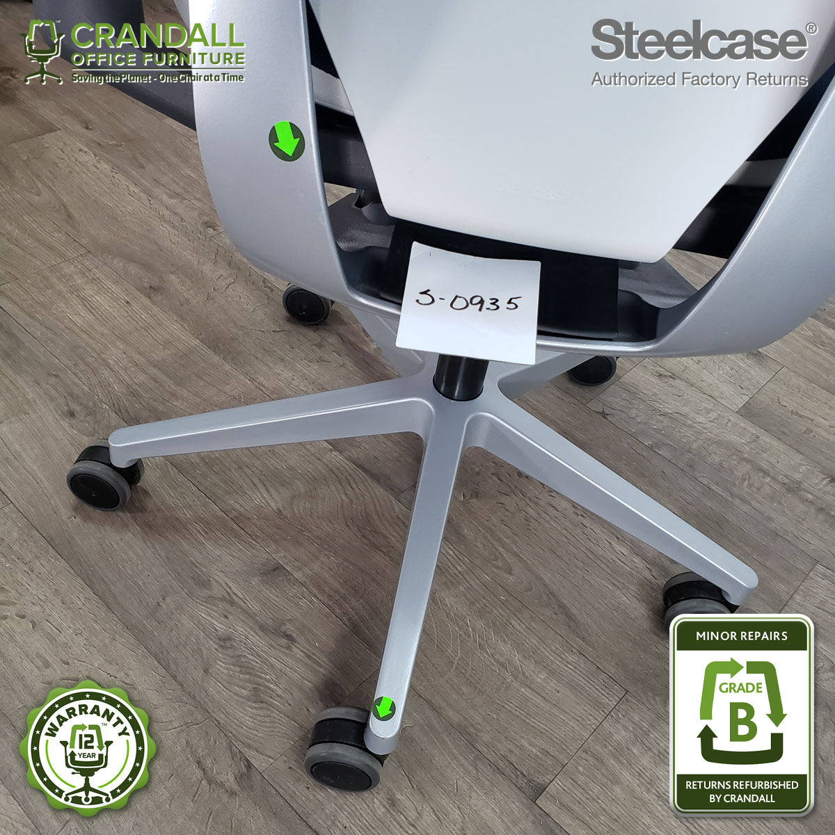 S-0935 - Steelcase Gesture with Headrest - Grade B