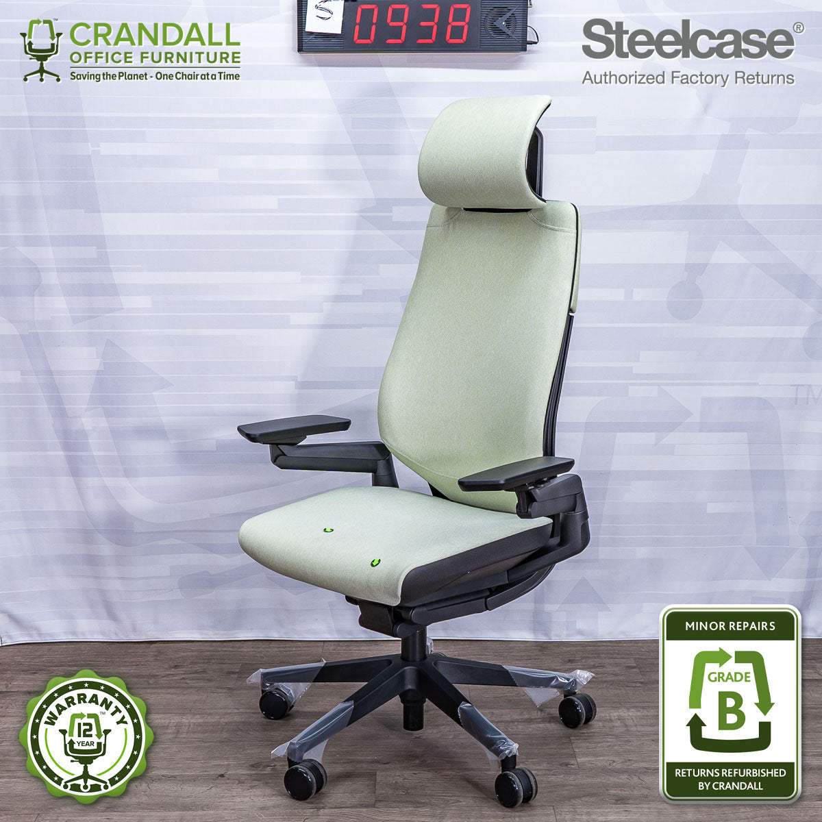 S-0938 - Steelcase Gesture with Headrest - Grade B