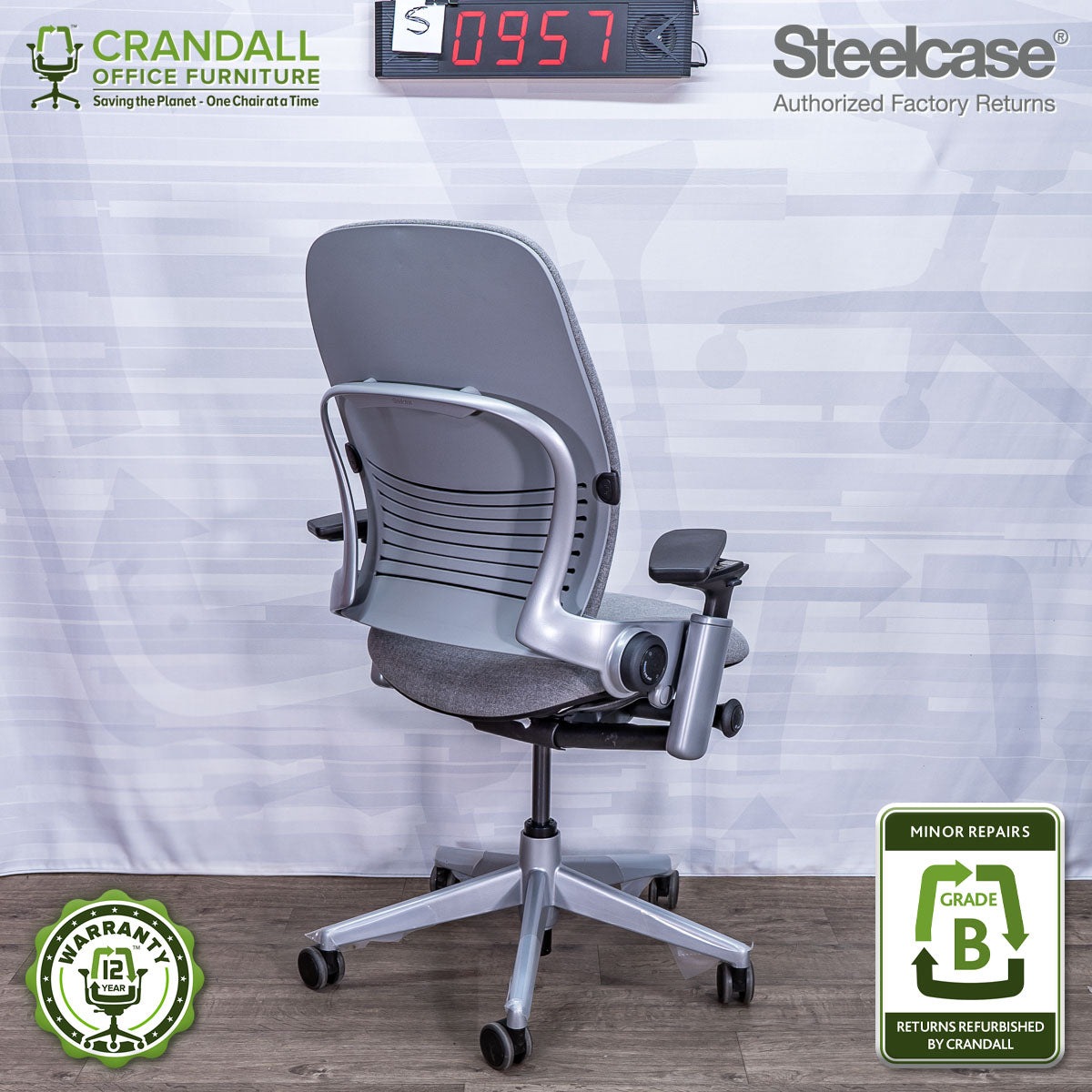 S-0957 - Steelcase V2 Leap - Grade A
