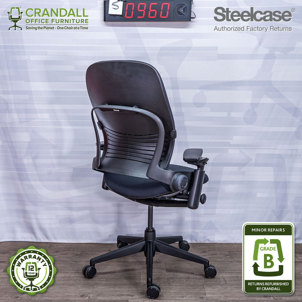 S-0960 - Steelcase V2 Leap - Grade B