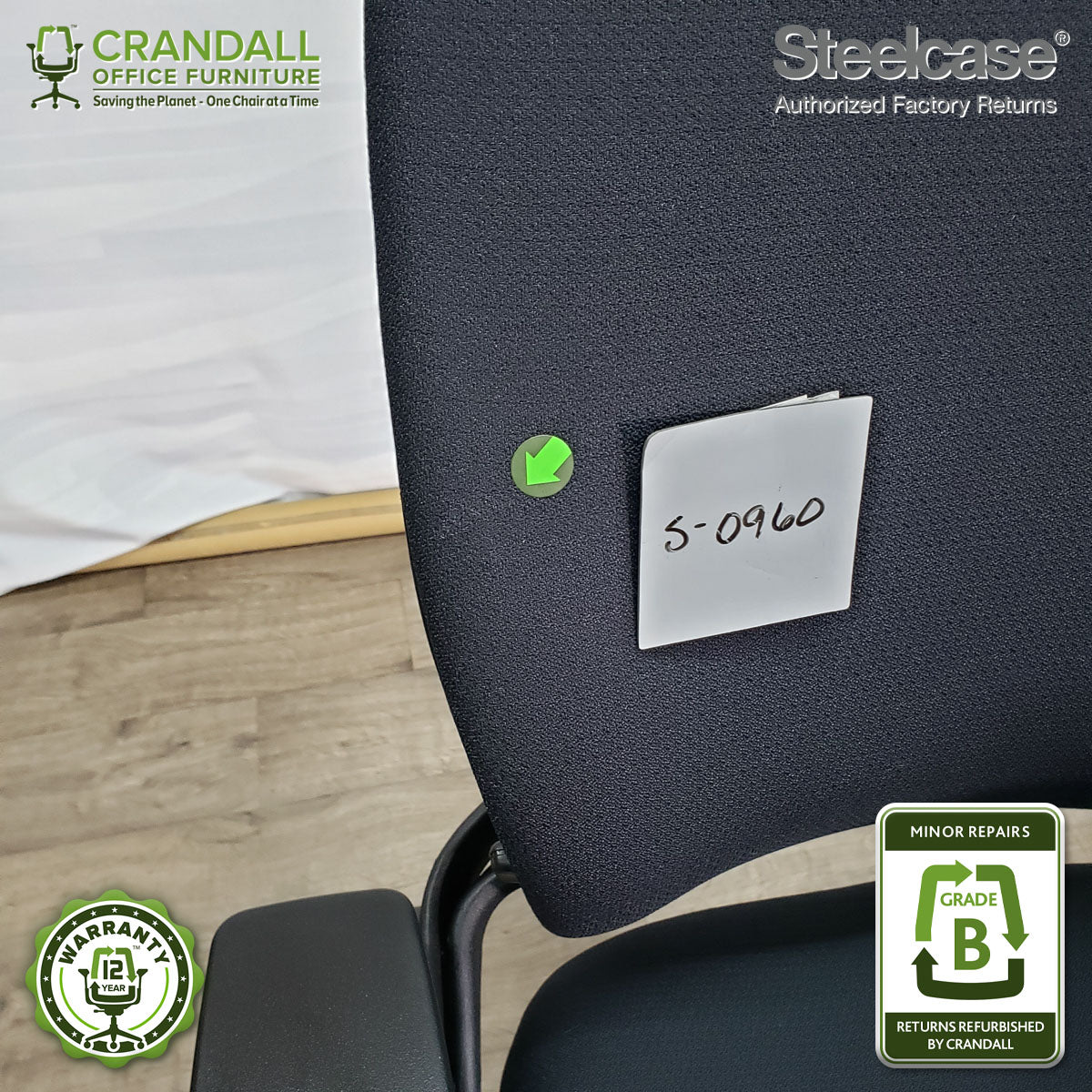 S-0960 - Steelcase V2 Leap - Grade B