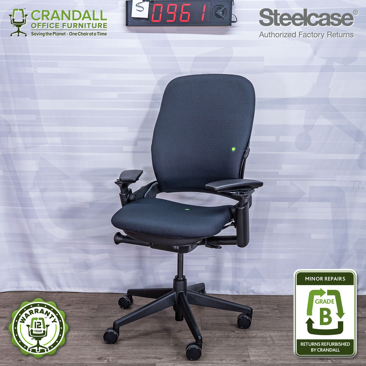 S-0961 - Steelcase V2 Leap - Grade B