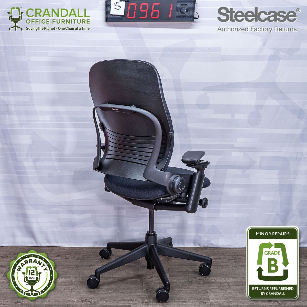 S-0961 - Steelcase V2 Leap - Grade B